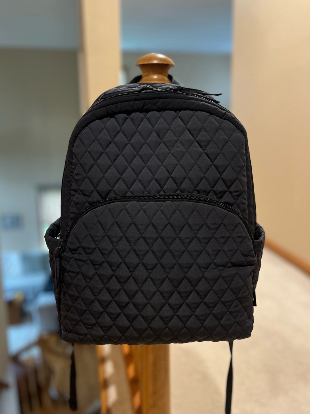 Vera Bradley Essential Quilted Backpack in Black NWOT